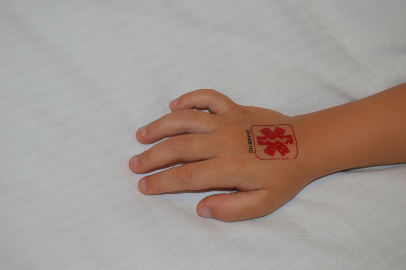 Customizable Temporary Tattoos 28 Customizable Allergy/Medical Alert Temporary Tattoos | Etsy