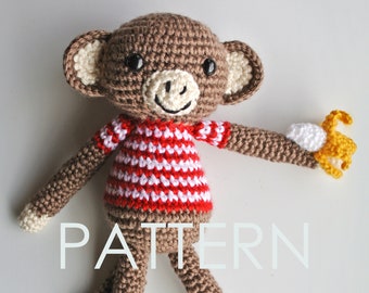 Monkey Amigurumi Crochet PDF Pattern - Instant Download (English)