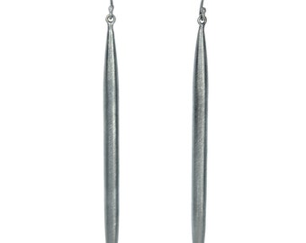 Black Rhodium Spike Earrings - Large