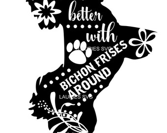 Download Bichon silhouette | Etsy