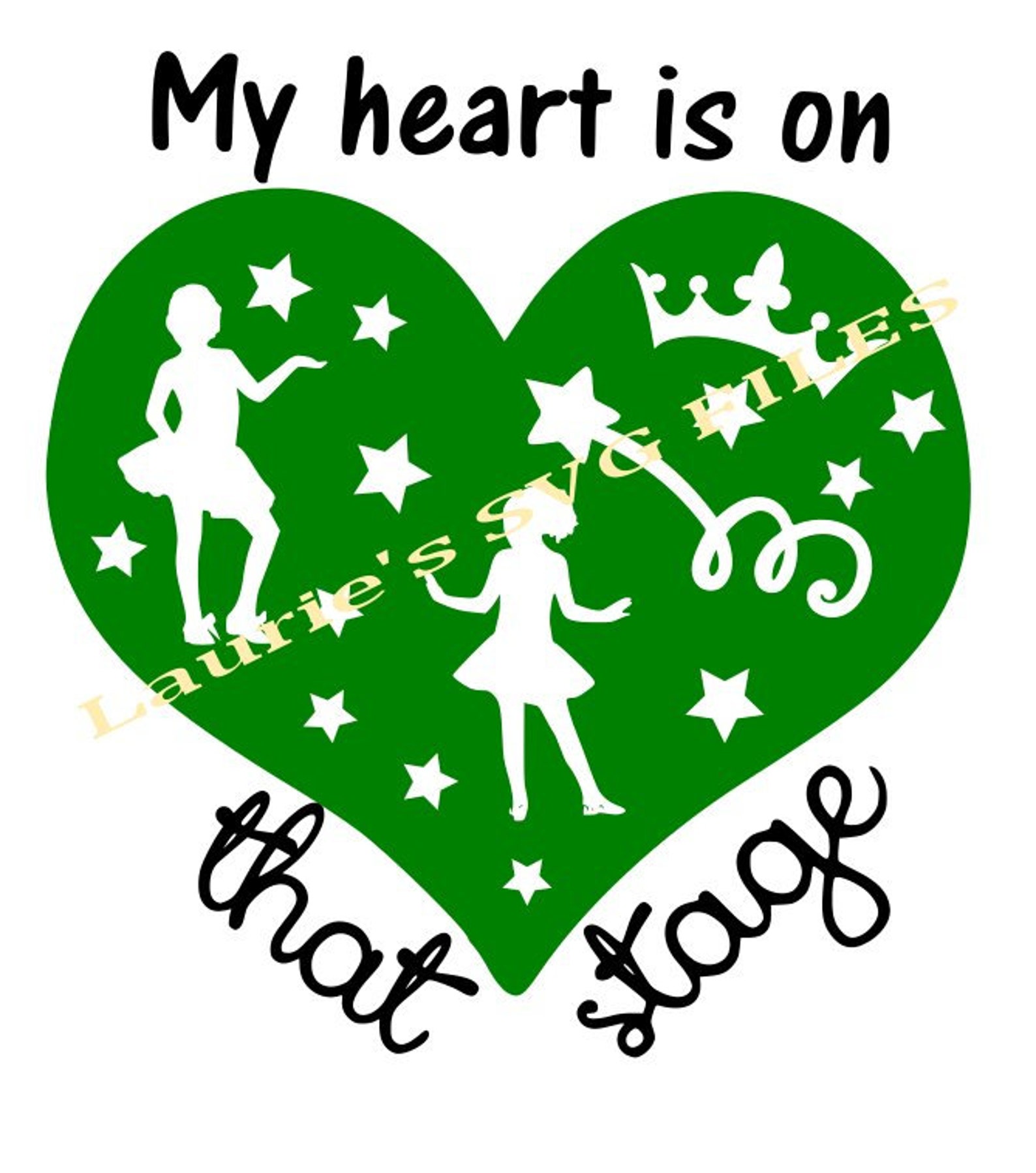 MY Heart is on That Stage Pageant File Svgpngjpg - Etsy