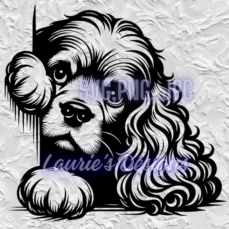 Lauri Svg Cocker Spaniel Peeking Dog Cutting Svg File- Svg,png,jpg Cricut ...