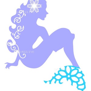 MERMAID svg, Eps, Dxf, Png Cricut, Silhouette file- svg,png,jpg and  silhouette