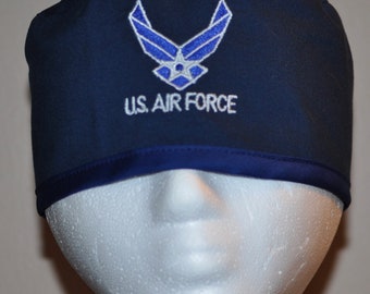 USAF United States Air Force Embroidered Men's Scrub Cap/Hat - One Size Fits Most