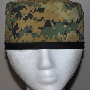 Men&#39;s USMC Digital Camo Scrub Cap/Hat - One Size Fits Most