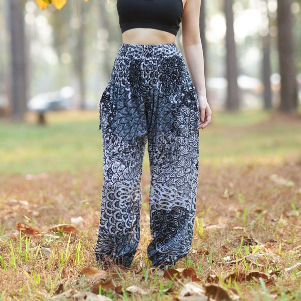 Harem Pants for Women High Waist - Festival Pants Women -  Lounge Boho Summer Pants for Yoga