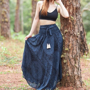 Long Maxi Skirt Plus Size Hippie Clothes - Boho Skirts for Women- Bohemian Maxi Dress