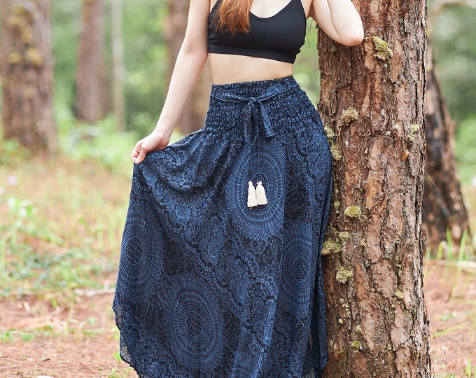 Long Maxi Skirt Plus Size Hippie Clothes - Boho Skirts for Women- Bohemian Maxi Dress