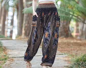 HIPPIE HAREM PANTS Women & Men - Bohemian Clothing - Harem Trouser For Girls - Festival Pants - Yoga Girl Gift - Organic Trouser