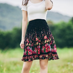 Black Short Skirt Etsy