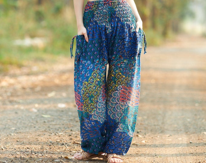 Handmade Rayon Harem Pants: Boho Festival Lounge Pants