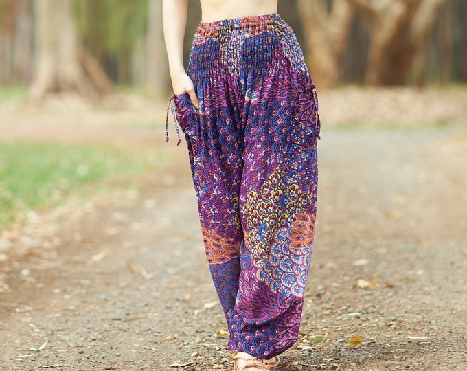 Rayon Harem Pants: High Waisted Boho Lounge Pants