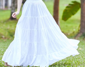 Vintage 70s Victorian Revival White Cotton Skirt Etsy