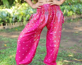 GIRLS PINK HAREM Pants - Many Kids Size Toddlers Trousers - Kids Comfy Clothing - Light Weight Summer Pants for Children’s