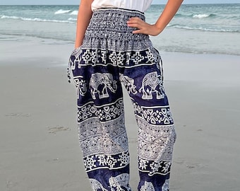 DARK BLUE ELEPHANT Harem Pants for Kids - Kids Summer Clothing - Small Sizes Available Toddlers Pants - Boho Aladdin Trousers for Children