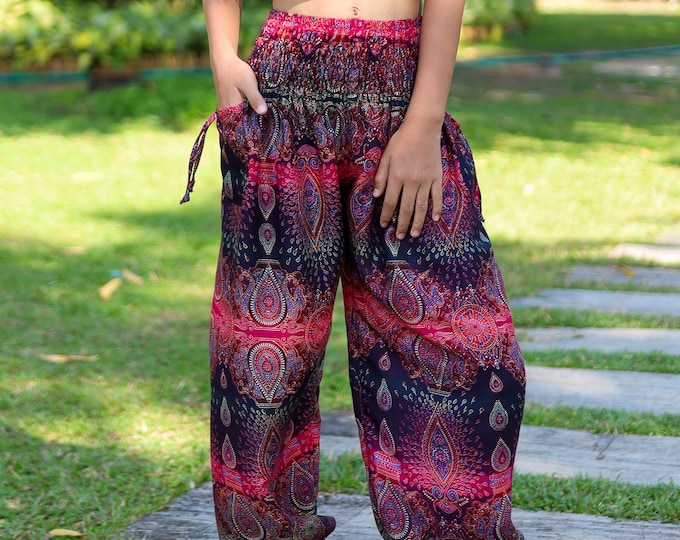 Kids Harem Pants: Thai Rayon Toddler Clothes, Sizes 2-8y