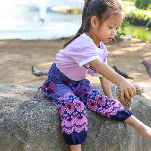 VETEMENTS BOHO ENFANT Sarouel pour ados Plusieurs tailles pour enfant Pantalon confortable a taille smockee Pantalon elephant hippie Aladdin pour enfants Etsy France