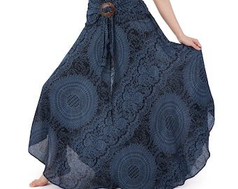 Schwarzer Langer Maxi Rock für Frauen Hippie Kleidung - Boho Kleider für Hippie Frauen - Boho Röcke für Frauen