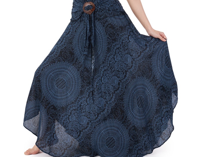Black Long Maxi Skirt for Women Hippie Clothes - Bohemian Dresses for Hippie Women - Boho Skirts for Women