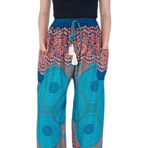 Pantalones de harén de pierna ancha para mujer Aladdin Boho Hippy  Pantalones de yoga sueltos Tallas grandes-Verde-3XL Teléfono móvil Teléfono  móvil