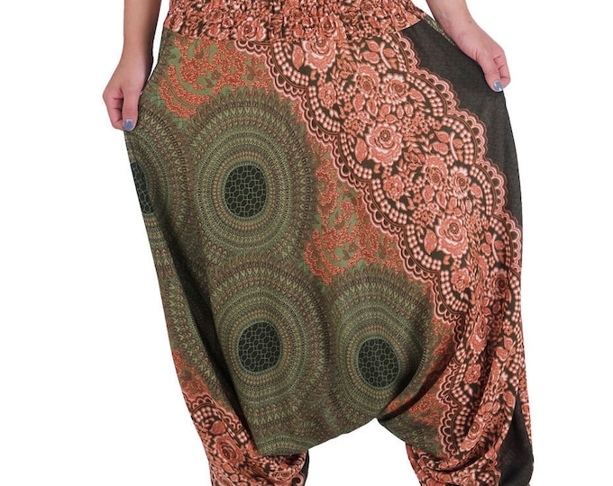 Harem Yoga Pants: Bohemian Thai Rayon Jumpsuit Loungewear