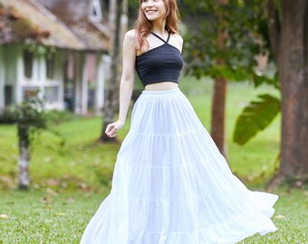 ルネッサンスフェア向けグリーンマキシスカート（女性用衣料