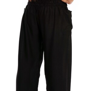 BLACK HAREM PANTS Boho Flowy Yoga Pants Hippie Trousers - Etsy