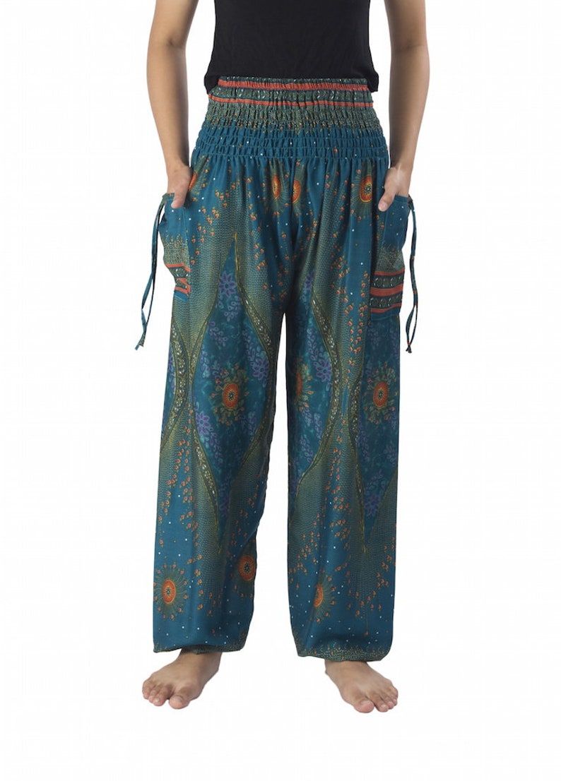 BOHO HAREM PANTS Flowy Yoga Pants Hippie Trousers - Etsy