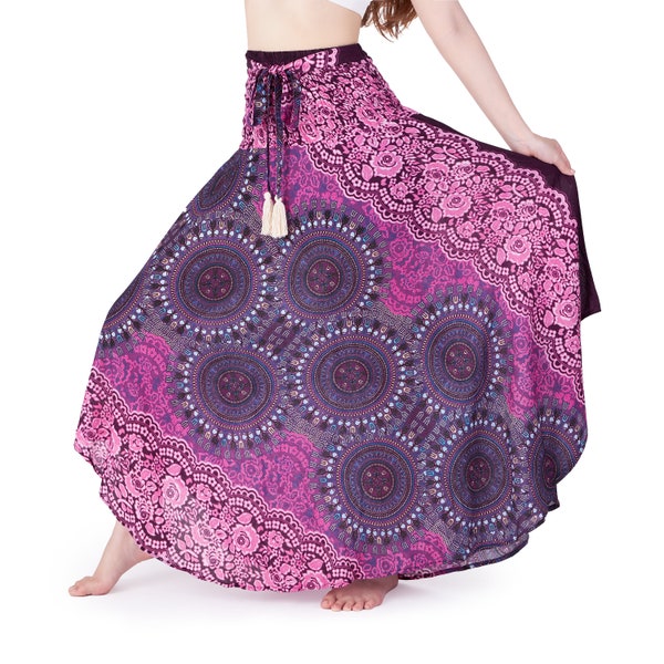 WOMENS LONG PURPLE  Maxi Skirt - Bohemian Gypsy Hippie Style Clothing - Boho Chic Dress Clothes Party Beach Wear - Long Plus Size Skirts