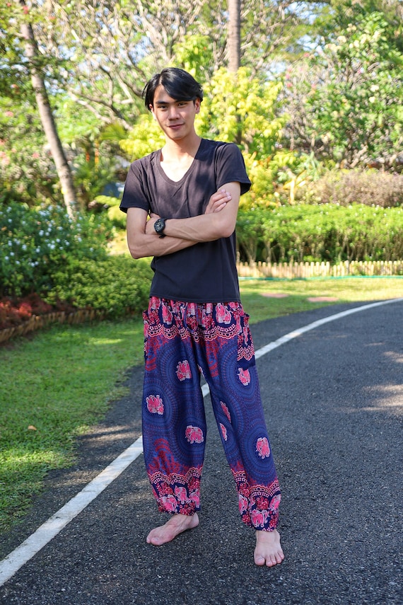 Buy Elephant Pants Men Black Lounge Harem Pants Comfy Boho Trousers for  Yoga Dance Festival Wear Mens Hippie Pants for Gift or Presents Online in  India - Etsy