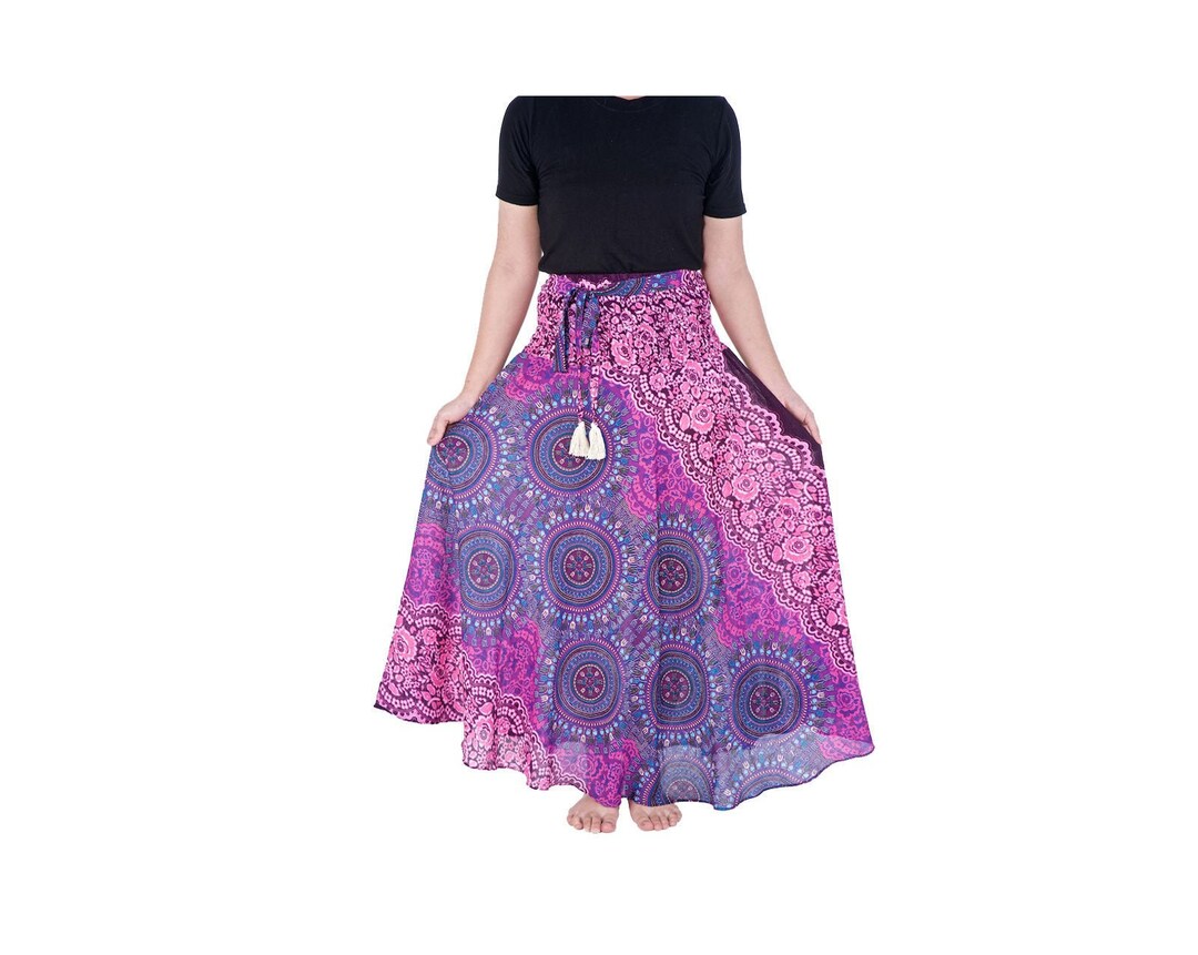 WOMENS LONG PURPLE Maxi Skirt Bohemian Gypsy Hippie Style - Etsy
