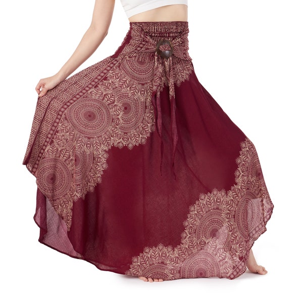 Long Maxi Skirt for Women - Hippie Clothes for Summer Dresses - High Waisted Boho Skirts