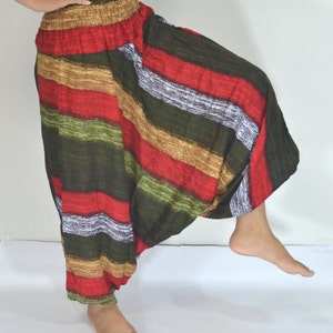 THAI HAREM PANTS Multicolor Striped Yoga Pants Boho Hippie - Etsy