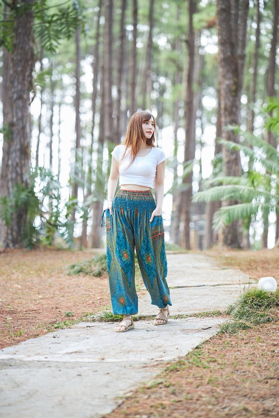 Womens Hippy Harem Pants & Trousers Elasticated Waist | Bohotusk