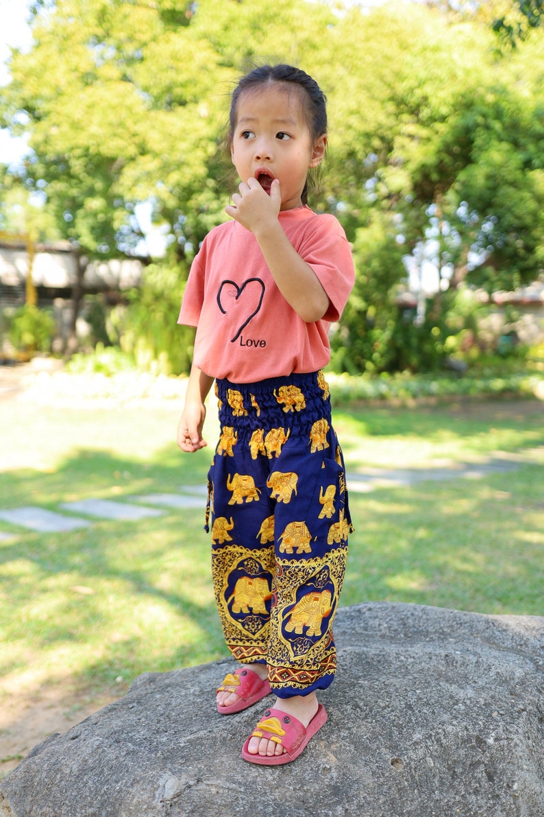 BLUE ELEPHANT HAREM Pants Baby Clothes Kids 2 4 6 and 8 Etsy