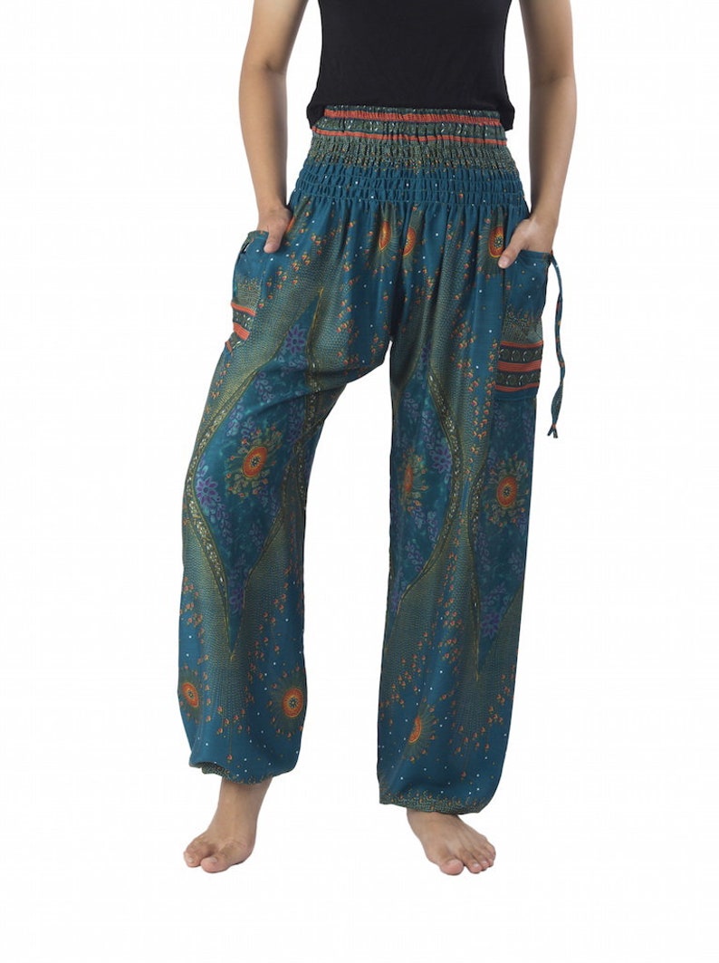 BOHO HAREM PANTS Flowy Yoga Pants Hippie Trousers Etsy UK