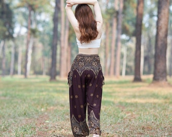 Blue Harem Pants - Bohemian Style Elephant Pants – HappyTrunks