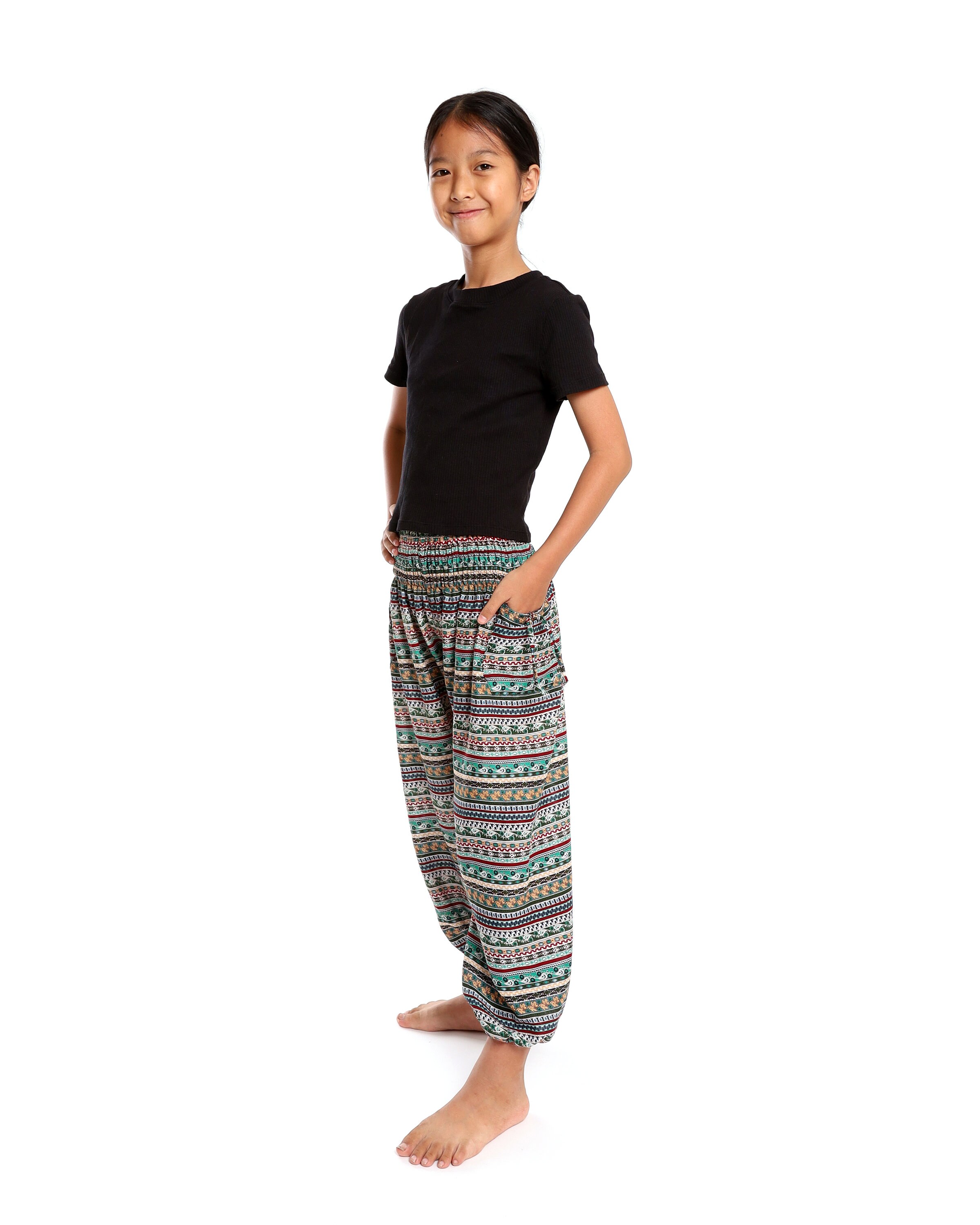 Toddler Wide Leg Pants - Cotton Linen Harem Pants For Boys & Girls Summer Comfort