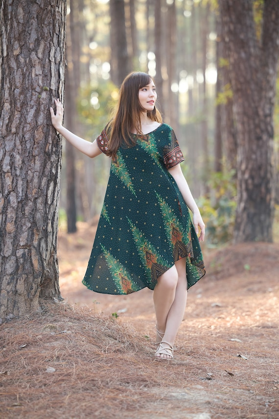 slim fit dress slacks Green summer short sleeves Linen Dress 5199 – Xiaolizi main image 1
