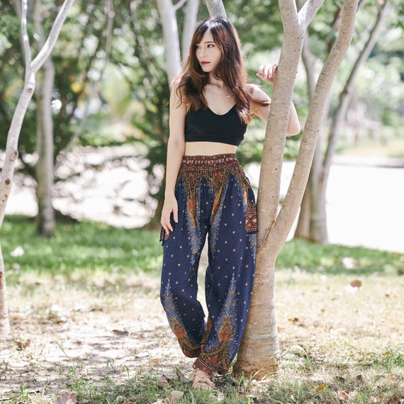 YOGA HAREM PANTS Women Boho Lounge Pants Flowy Gypsy - Etsy