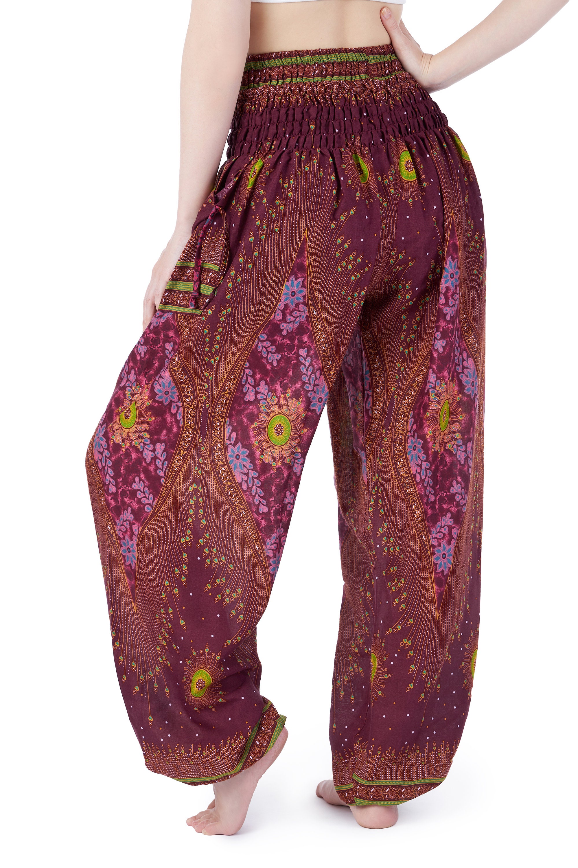  likemary Harem Pants Women - Boho Pants Pull Up into