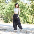 Boho Pants for Women Black Harem Pants Women Flowy Boho Yoga Pants - Hippie Trousers - Bohemian Clothes for Summer product logo