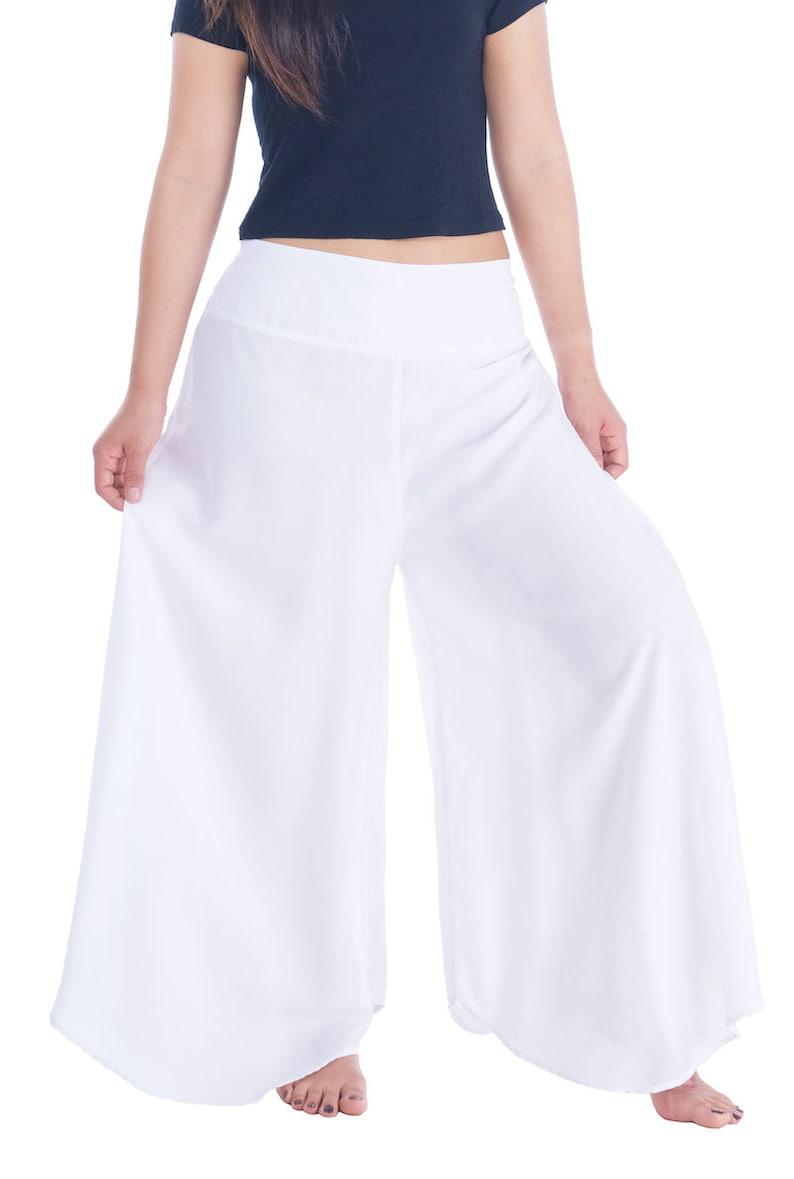 WHITE PLAIN PALAZZO Pants Plus Size's Available Boho | Etsy