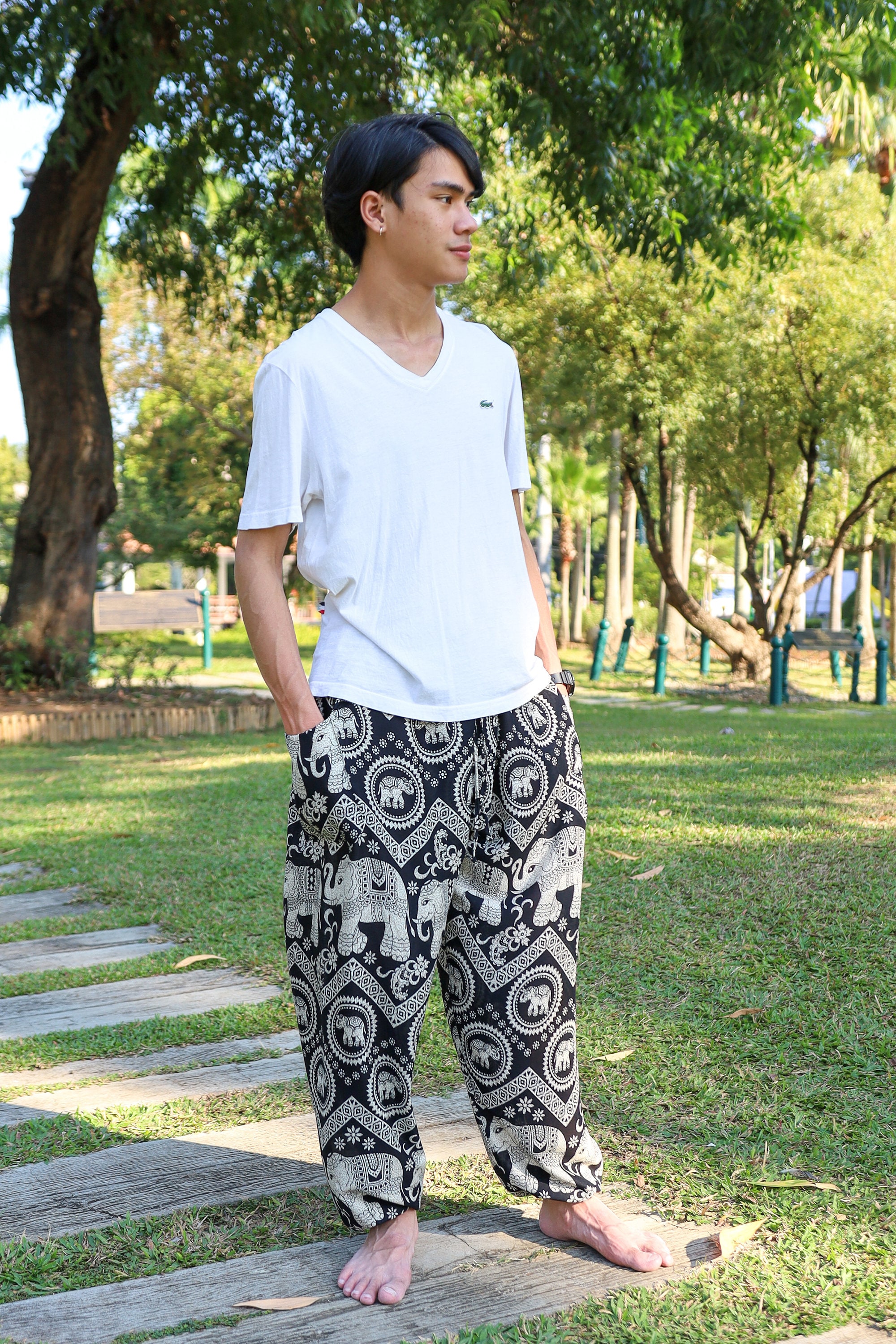 Marble Elephant Men's Elephant Pants in Olive – Harem Pants