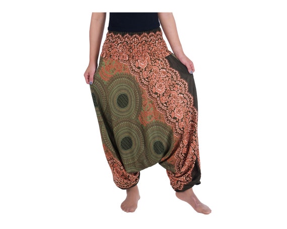 Harem Yoga Pants: Bohemian Thai Rayon Jumpsuit Loungewear