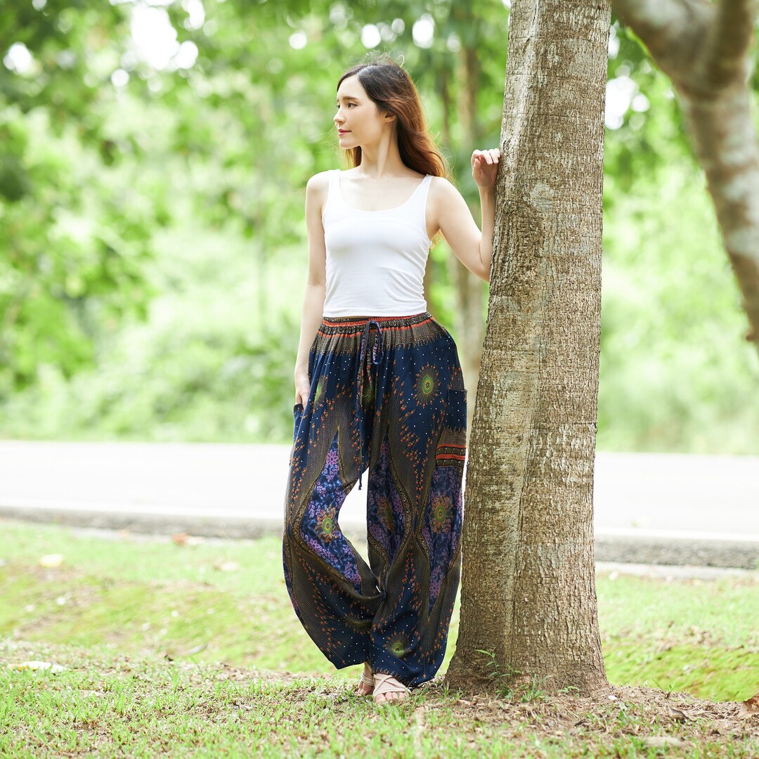 Red Geo Floral Shirt & Harem Pants Set