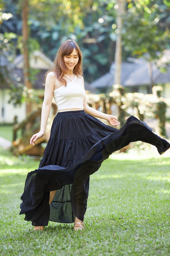 Black maxi skirt canada sales