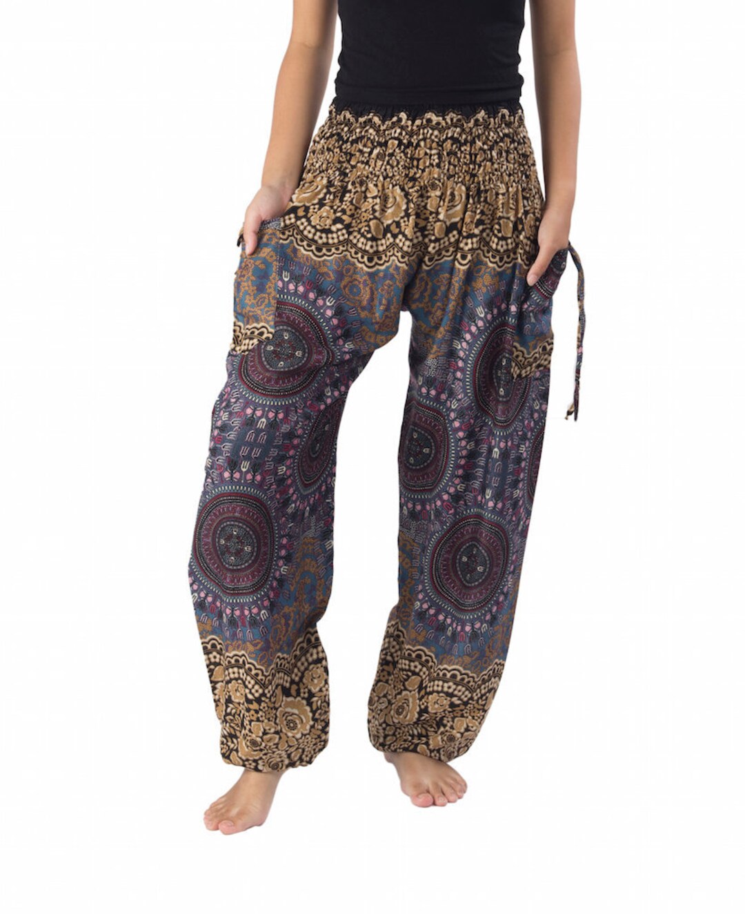 WOMEN MEN HAREM Pants Bohemian Gypsy Pants Genie Aladdin - Etsy
