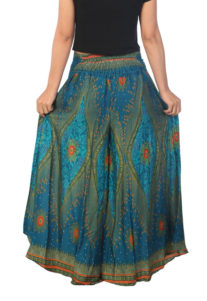 WOMEN PALAZZO PANTS Teal Petite to Plus Sizes Fit All Wide - Etsy