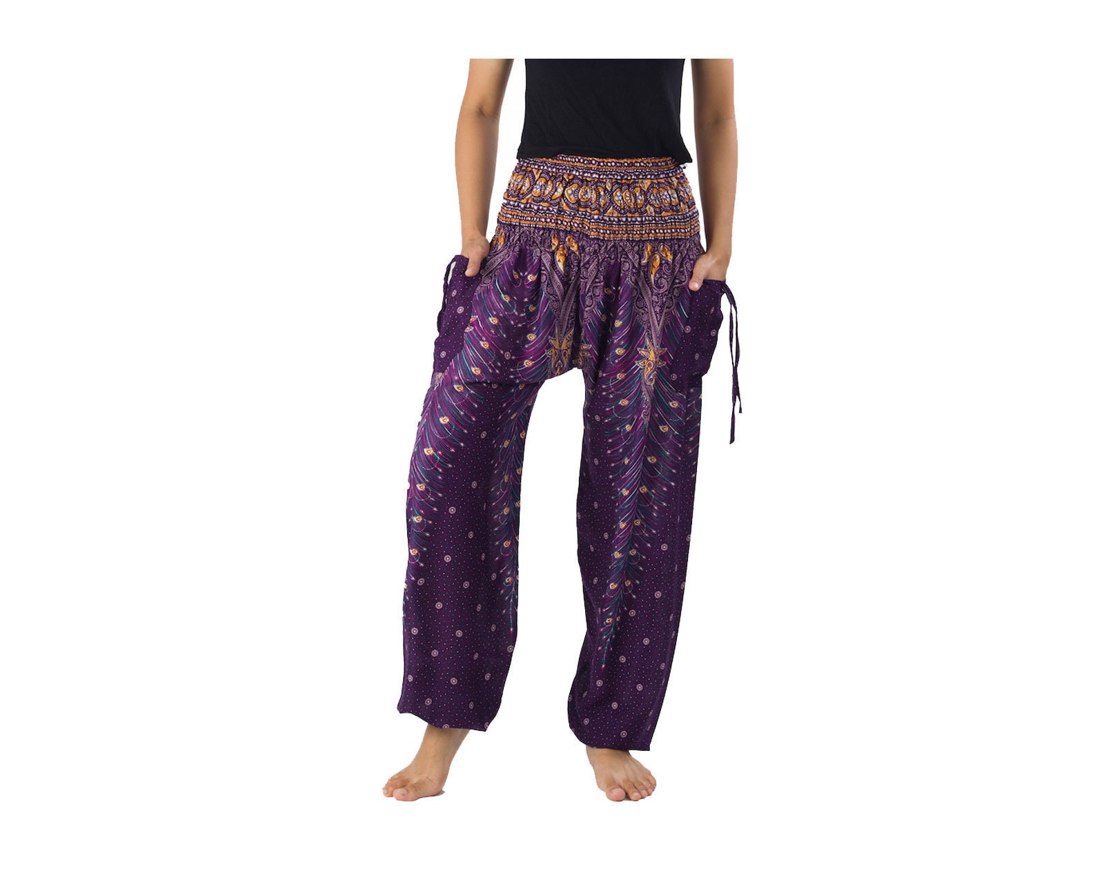 PURPLE HAREM PANTS Men & Women Hippie Bohemian Style Yoga Etsy Australia